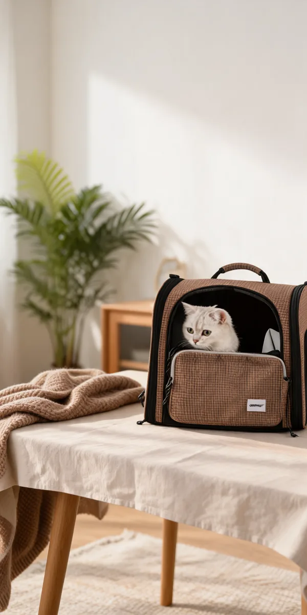Checkered Extended Pet Carrier Bag